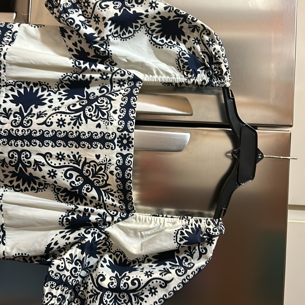 Boden Ink Blue and White Midi Dress - Picture 2 of 8